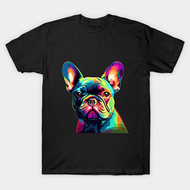 French Bulldog - Frenchie Colorful T-Shirt by Kudostees